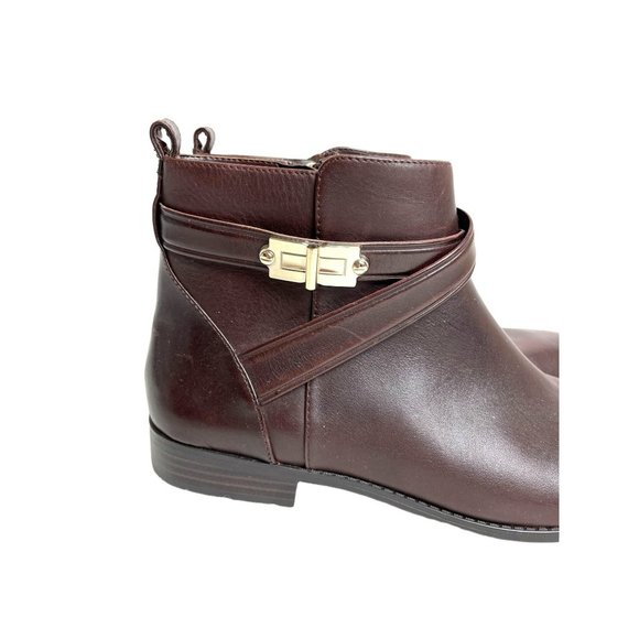 Alex Marie Brown Side Zip Leather Ankle Boots size9 - Picture 3 of 7